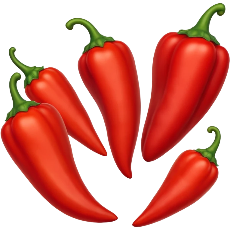 5 red pepper emojis that increase numbers from 1 to 5 with 1 being the lowest and 5 being the greatest emoji