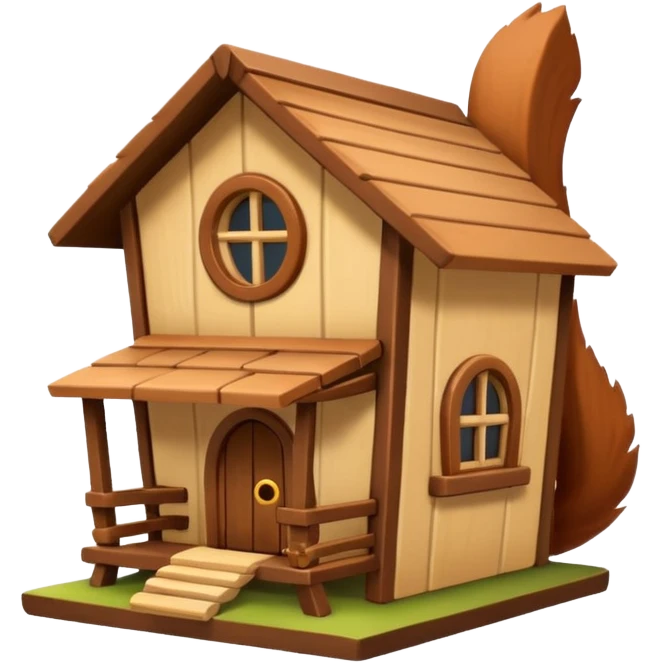 squirrel house emoji