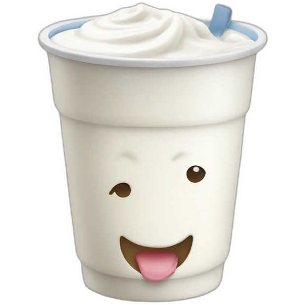 yogurt drinking emoji