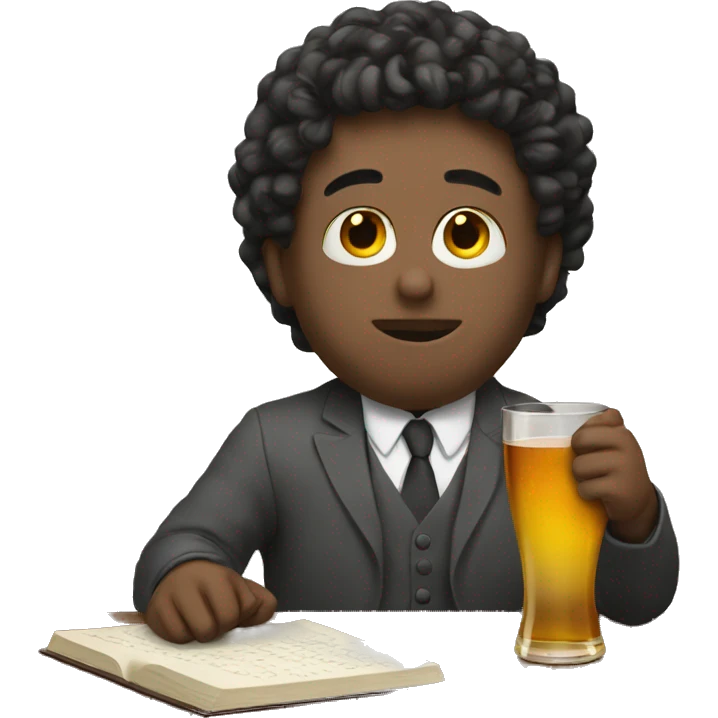 Drinking and study emoji