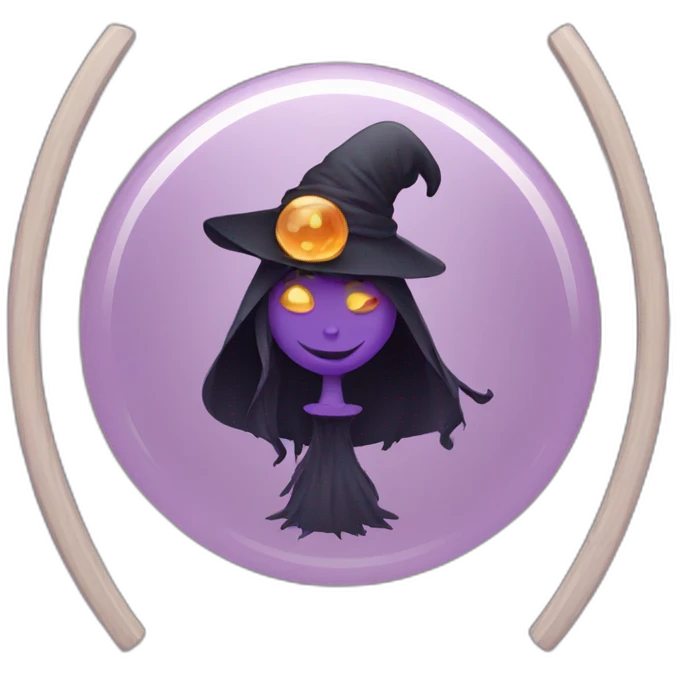 witch seeing mirror emoji