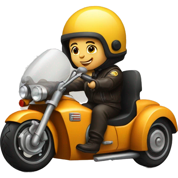 baby in a motorcycle side car emoji
