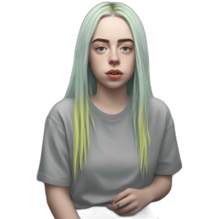 Billie Eilish at sea emoji
