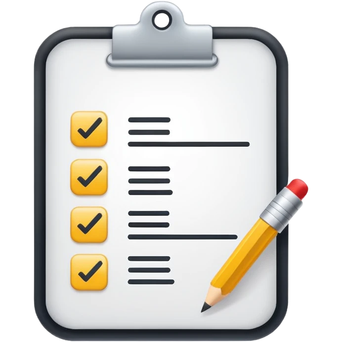 to do list icon. Transparent background emoji