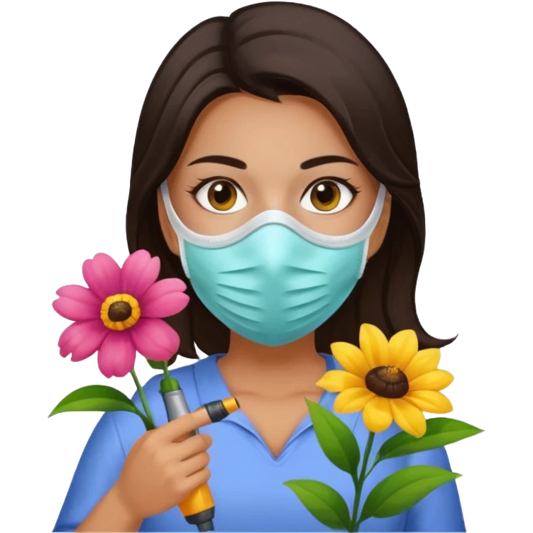 دختری که سم پاشی می‌کنه گل هارو emoji