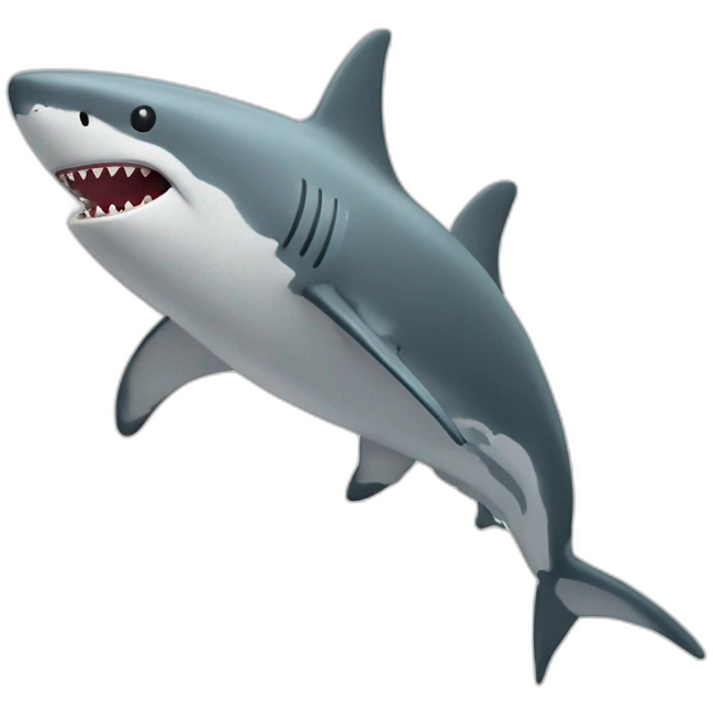 Un tapis volant avec un requin emoji