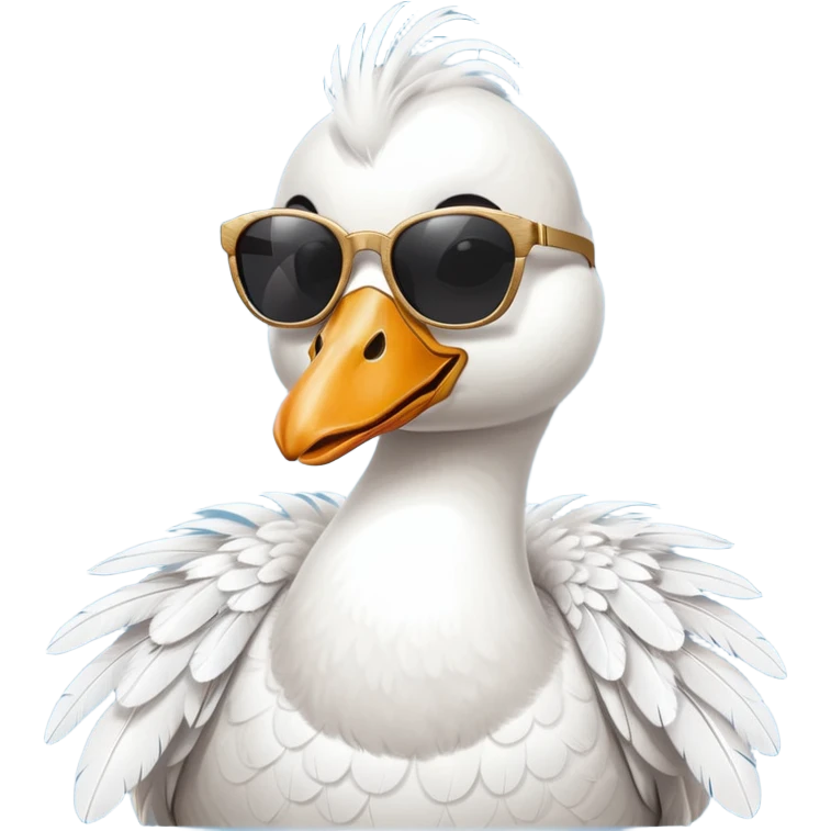 Goose wearing sunglasses emoji