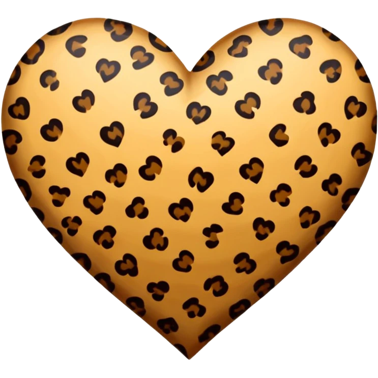 Create leopard print emojis love heart  emoji