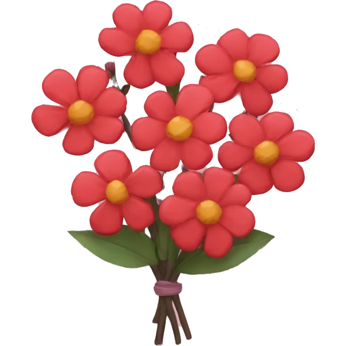 Red Sakura flower bouquet  emoji