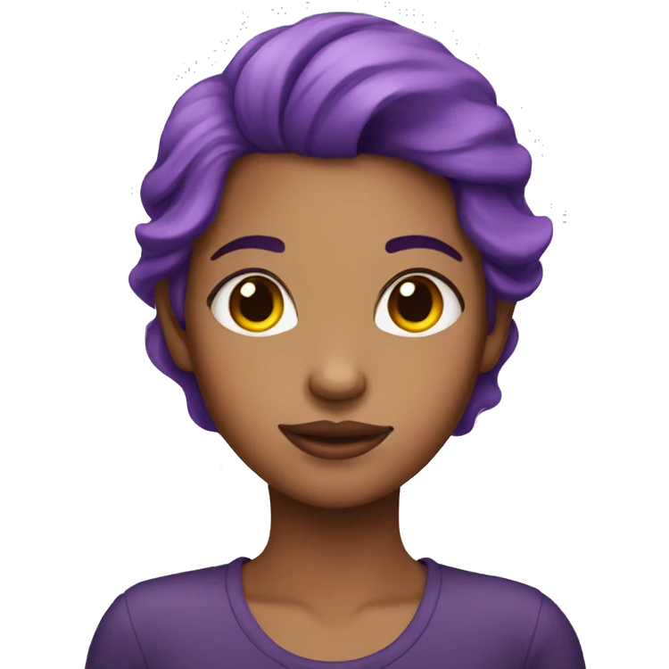 Girl with purple hair  emoji