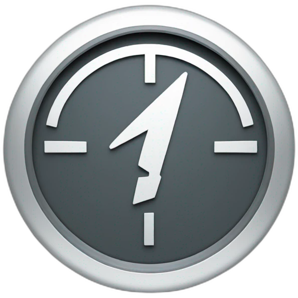 A circular gauge for electricity emoji
