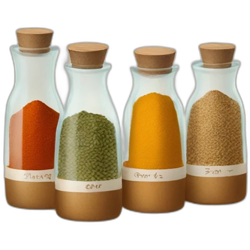3 glasses bottle with spices  emoji