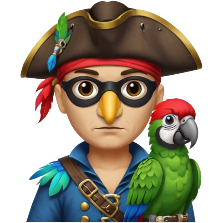 pirate and parrot emoji