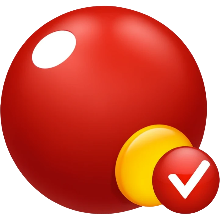 bolinha sólida vermelha para marcar início de frase emoji