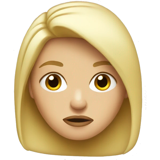 grumpy blonde emoji