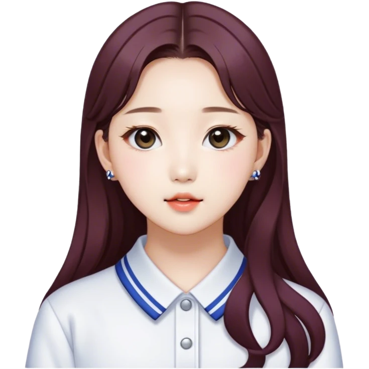 a kpop idol photocard wonyoung emoji