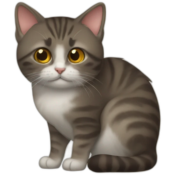Chat et son chatton emoji