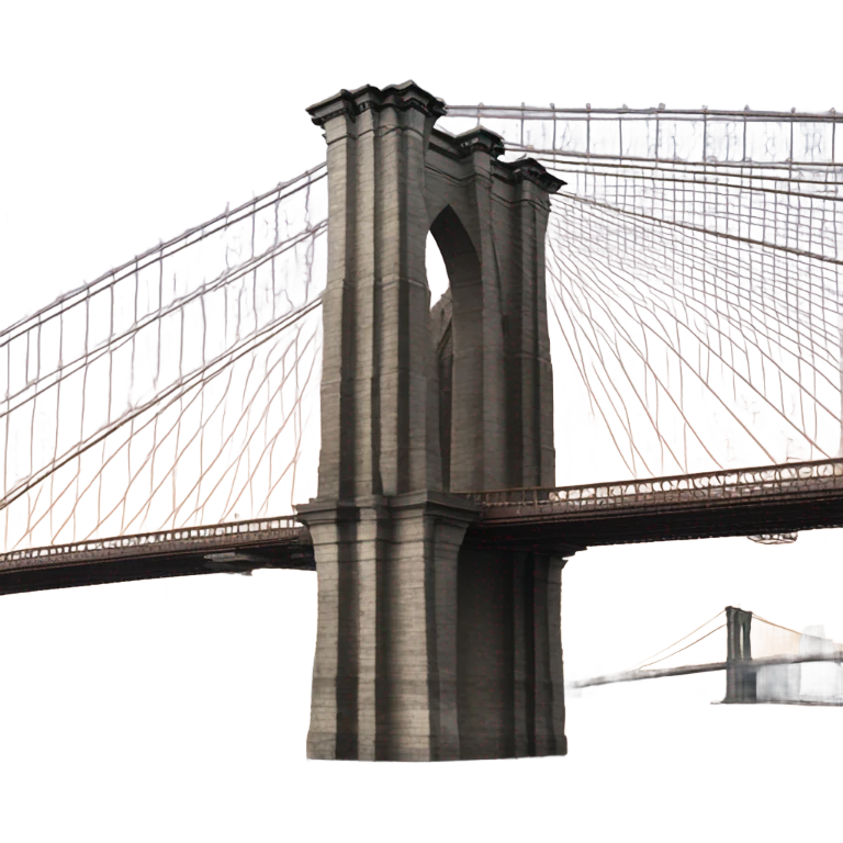 Brooklyn bridge seen from the sea emoji