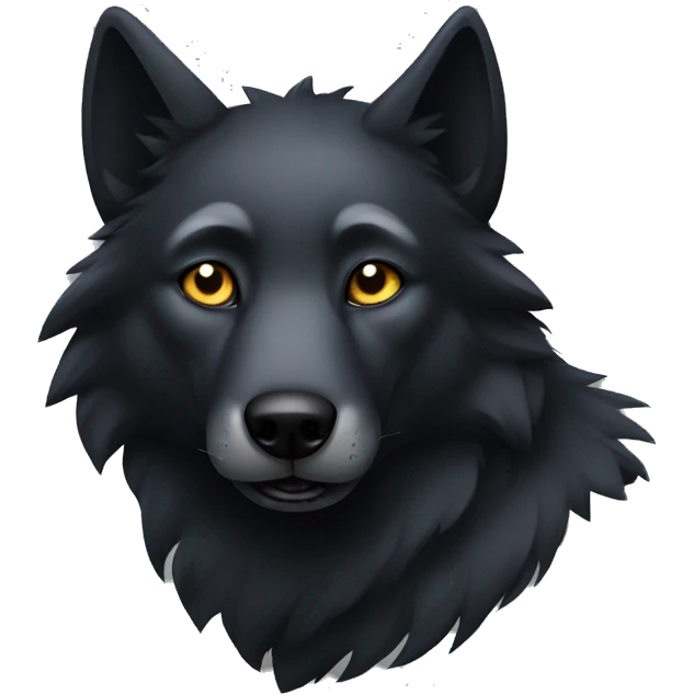 Black wolf  emoji