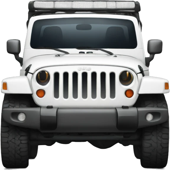 White Jeep wrangle  emoji