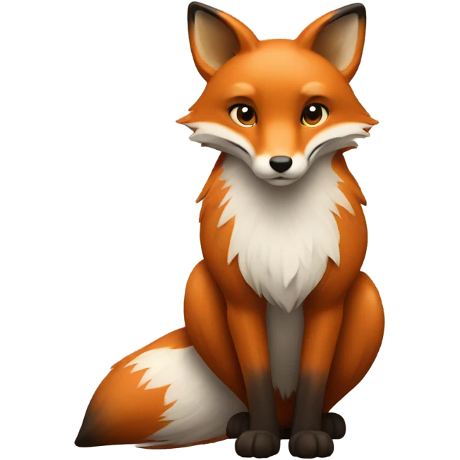 Heart-shaped fox emoji