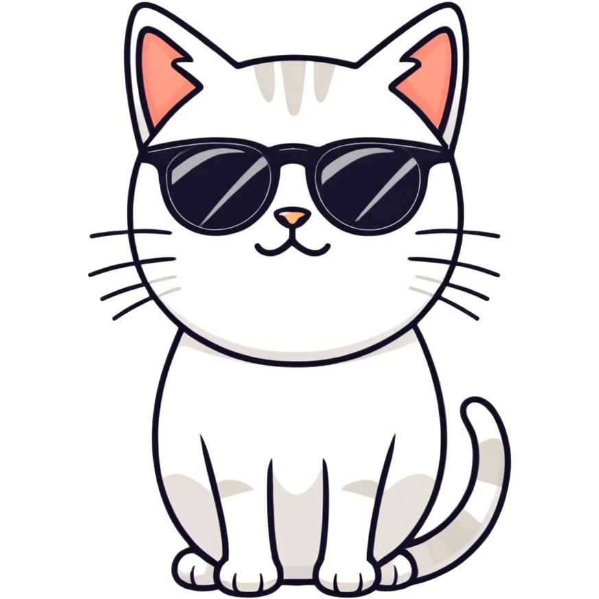 Cat with sunglasses emoji