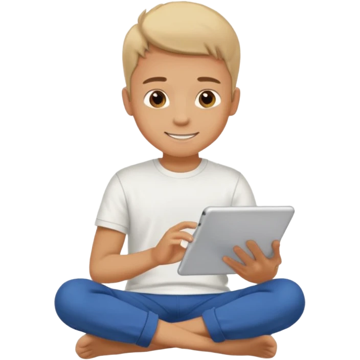 Boy sit like a boss, talk tap2 screen and share.. Tqvm emoji