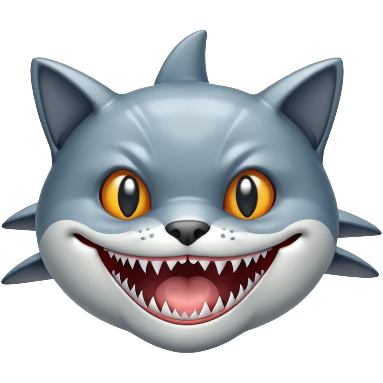 Кот с лицом акулы  emoji
