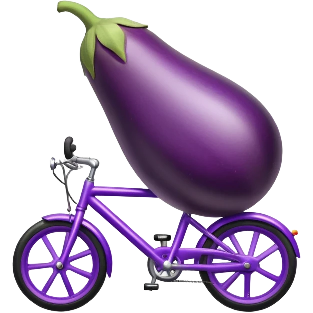A eggplant riding a bike emoji