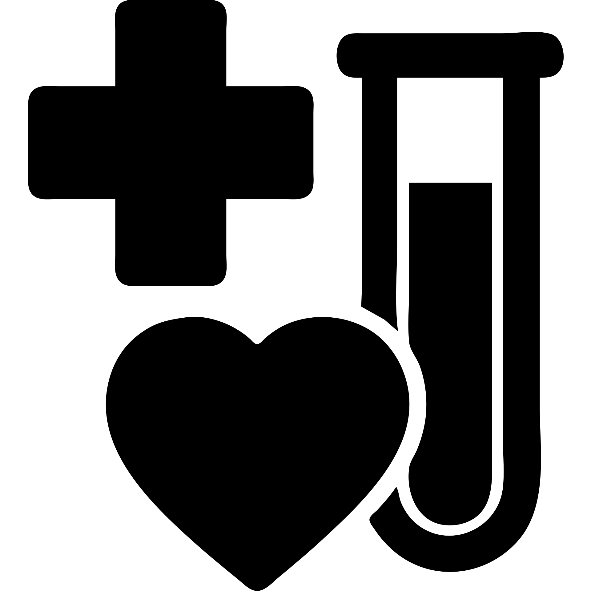 Professional symbol for sexual health clinic with medical cross, test tube, and subtle heart icon emoji