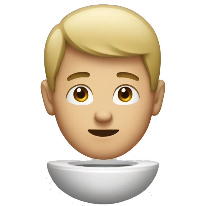 Man in a toilet emoji