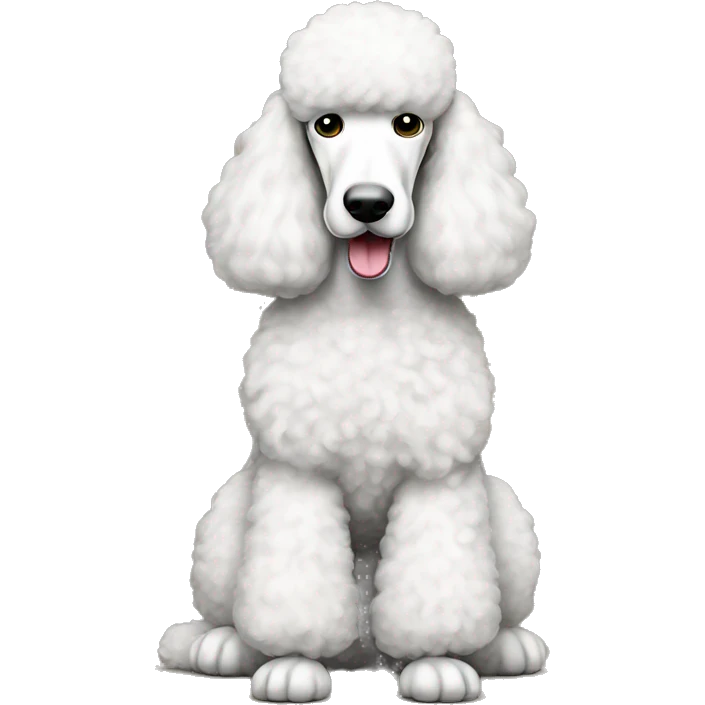 White standard poodle full body emoji