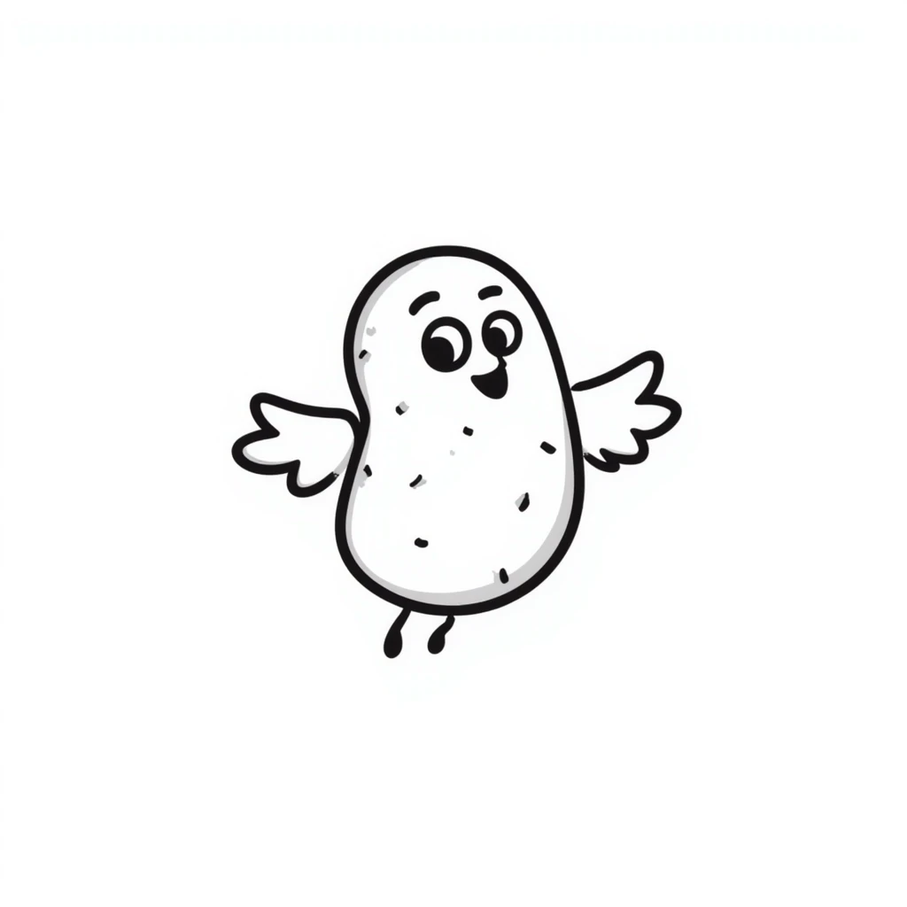 patate volante avec de petites ailes emoji