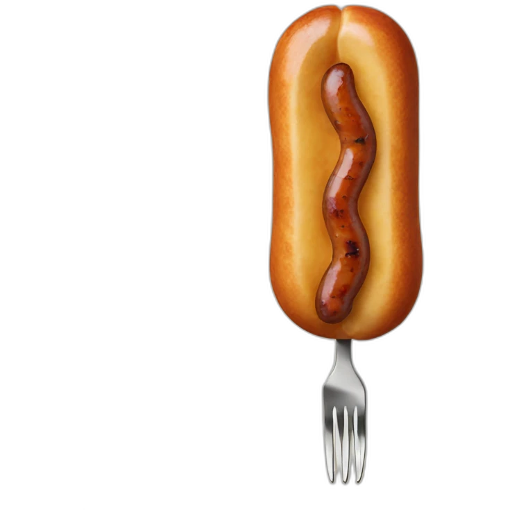 grilled sausage on a fork emoji