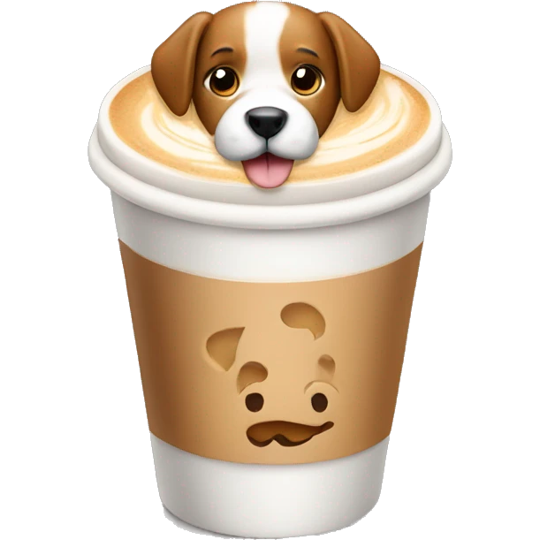 Dog with a latte  emoji