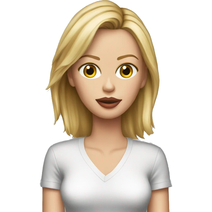 ultra realistic charlize theron wearing shirt emoji