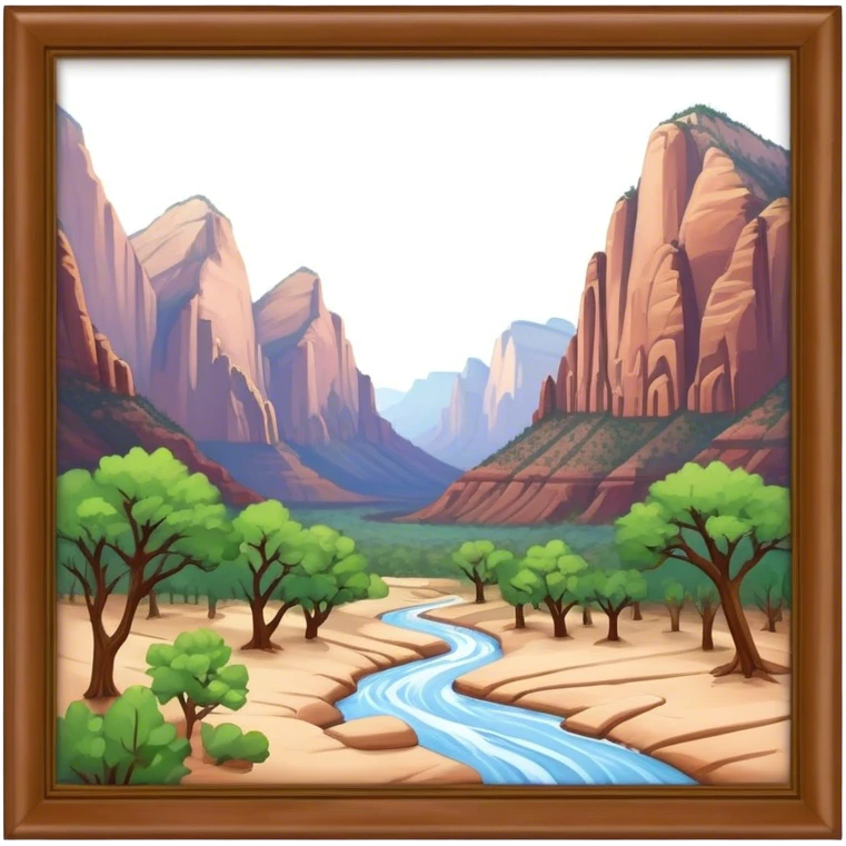 isometric exterior view of zion national park emoji