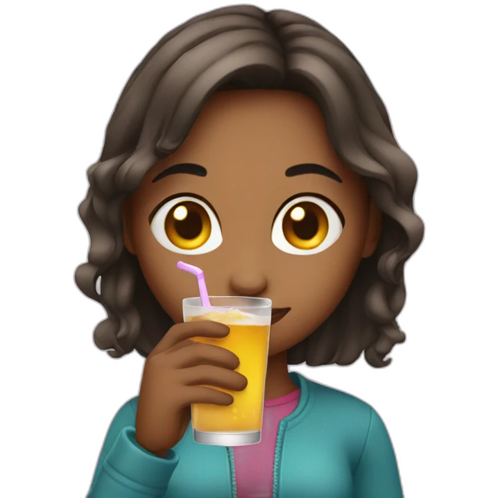 girls drinking emoji