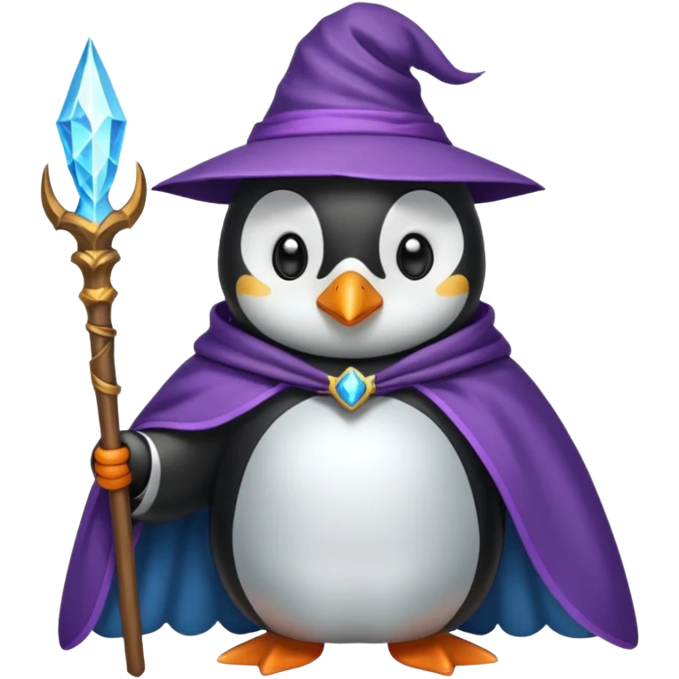 A penguin wizard emoji
