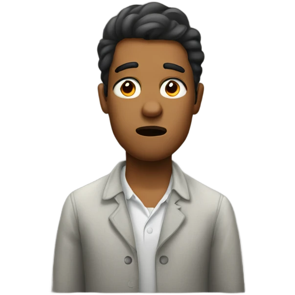 Person shrugging while giving side eye  emoji