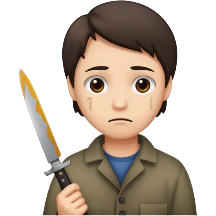 😔👊🏻🔪 emoji