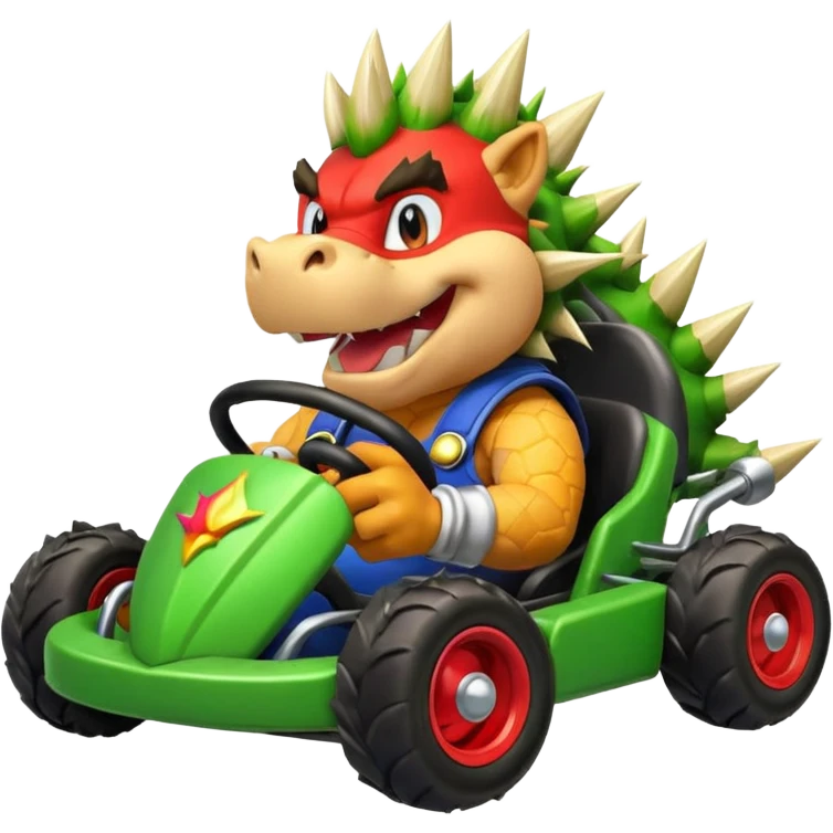 Bowser fait du kart emoji