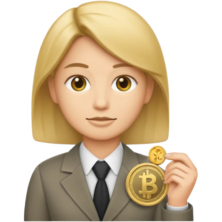A minimalist emoji-style icon representing company pension plan: A gender-neutral office worker (🧑‍💼) with a coin and a bank symbol (🏦) in the background. emoji