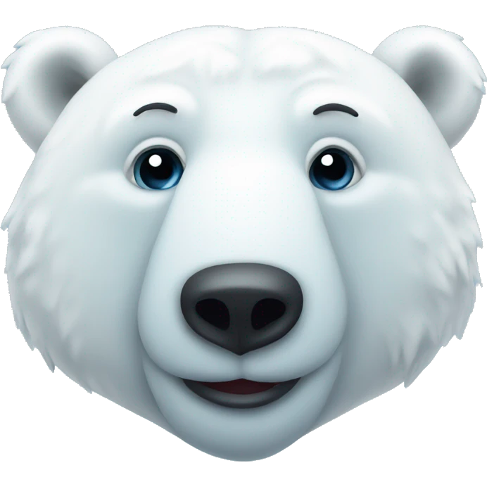 polar bear in love hearts blue emoji