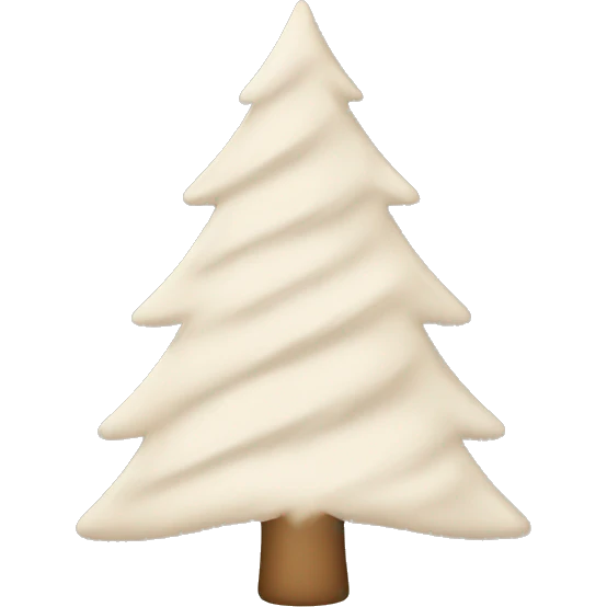 Beige simple chic Christmas tree emoji