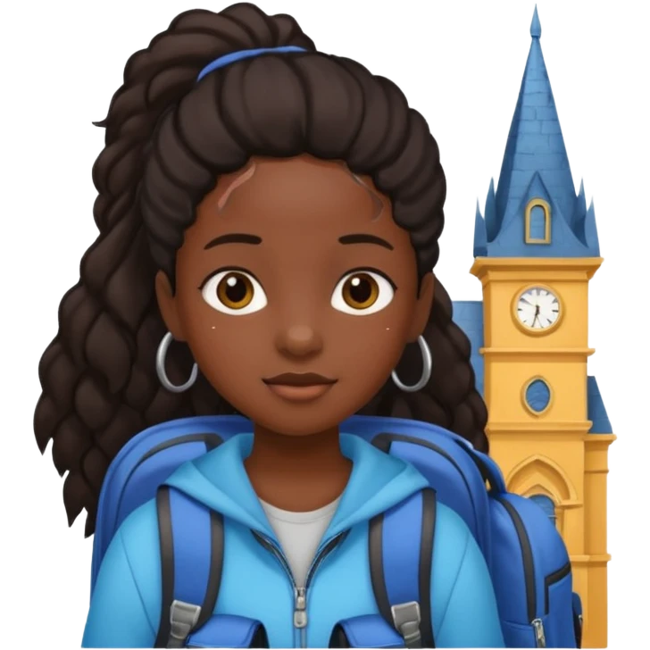 City Backpack Student black girl emoji