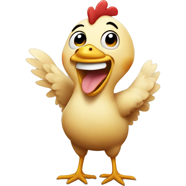 Chicken laughing  emoji