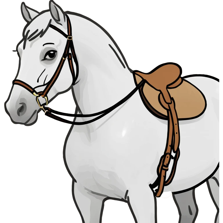 horse wearing a saddle emoji
