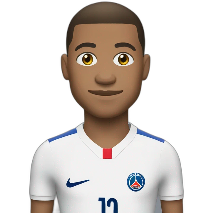 Kylian Mbappé qui soulève emoji