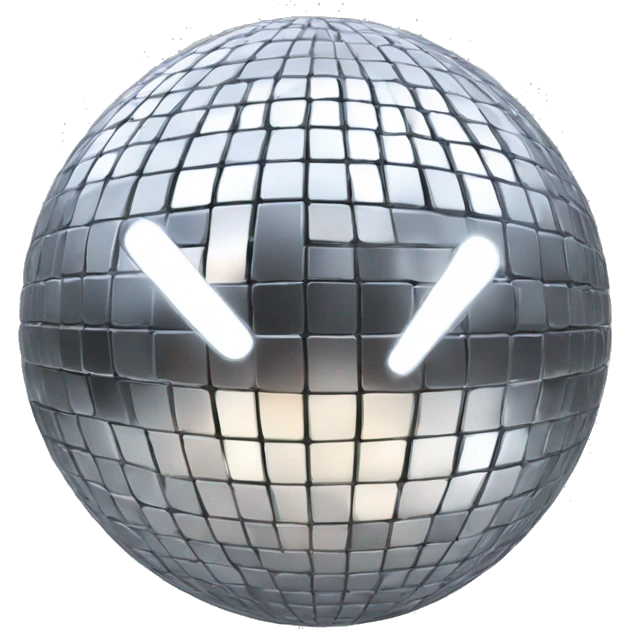 disco silver shining ball ￼ emoji